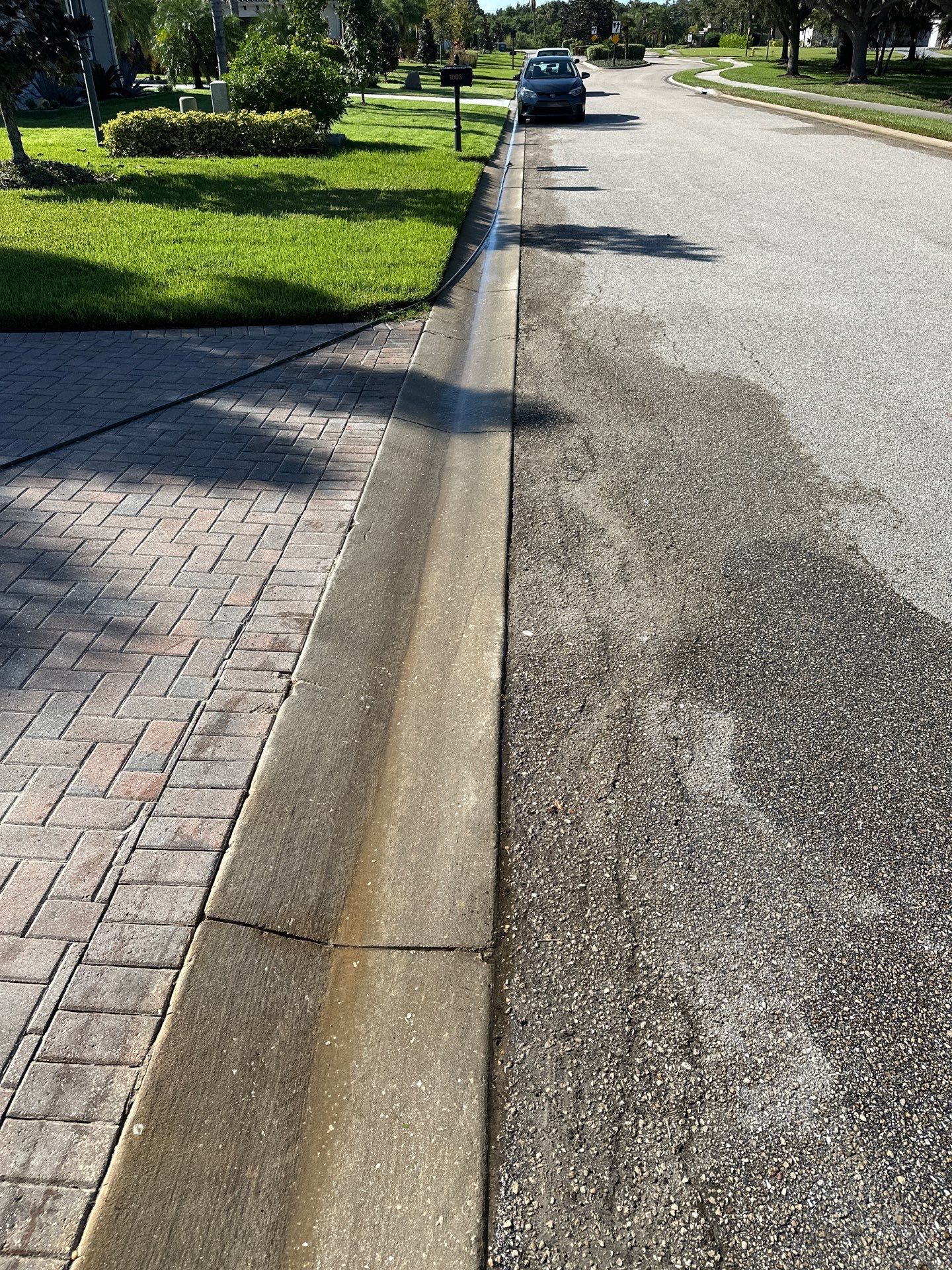Paver Driveway Cleaning in Winding River Community, Bradenton, FL by Sunshine AquaWash