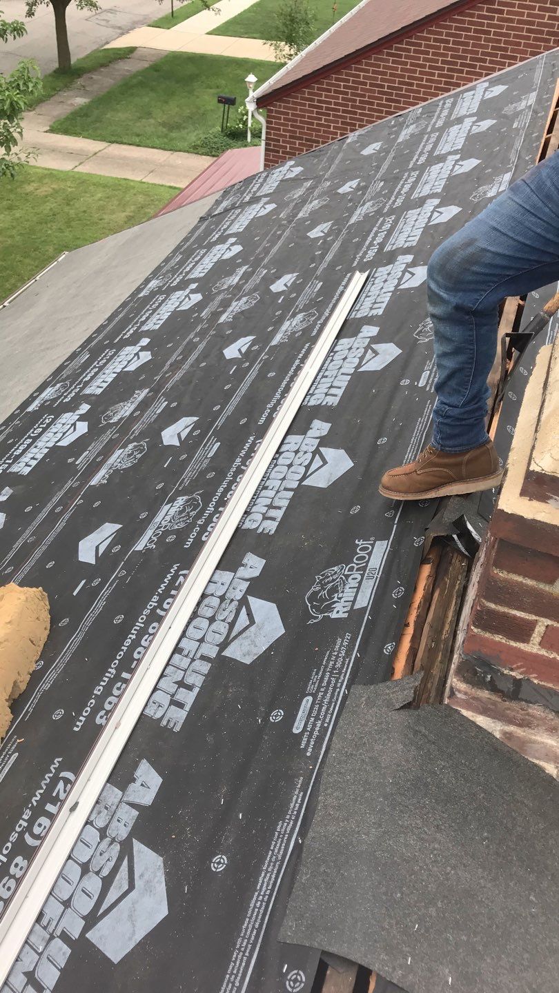 Residential Roof Replacement using Owens Corning Duration, Colonial Slate by Absolute Roofing and Construction