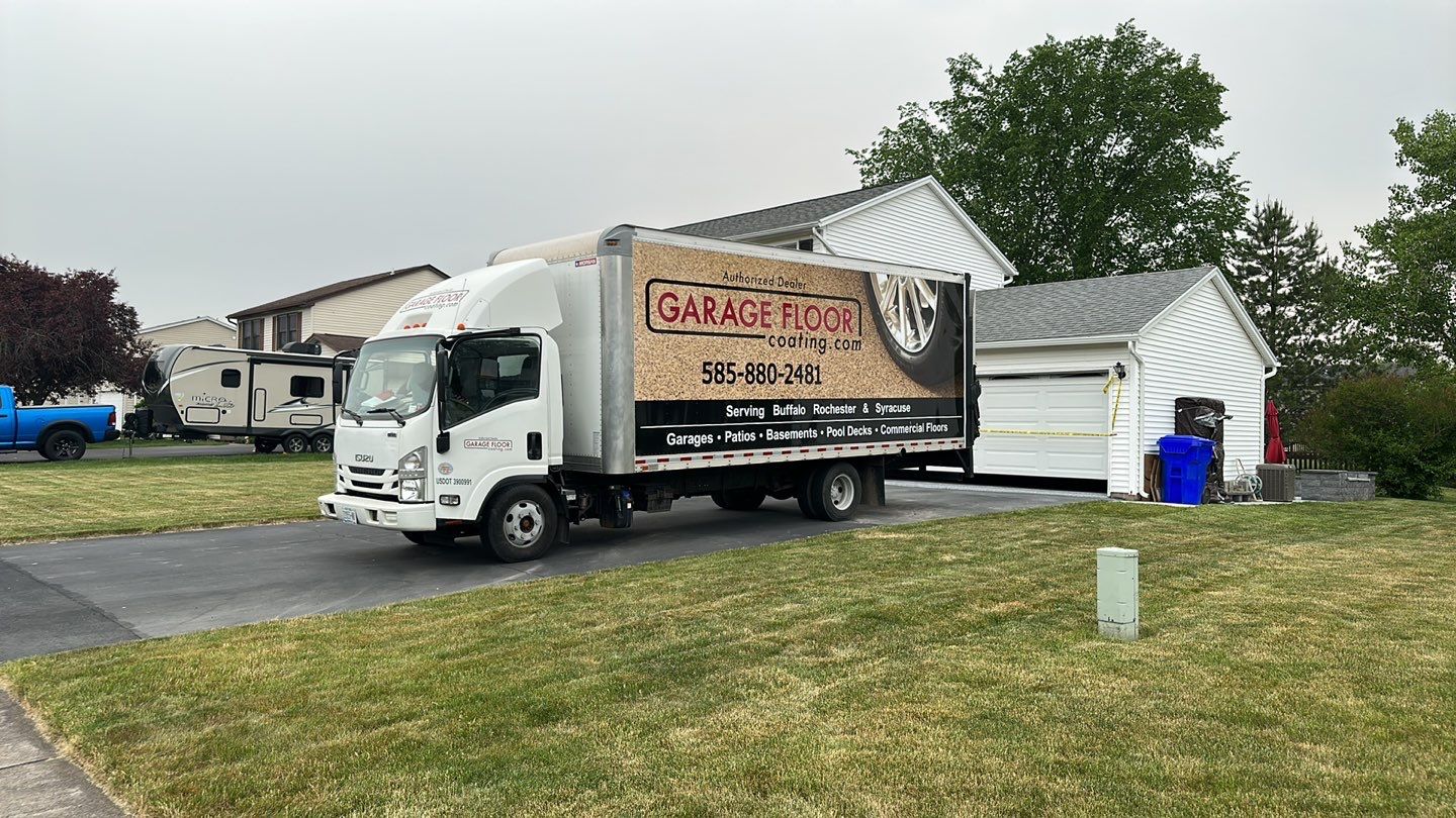 Silverado garage floor and patio coating  by NG Masonry & Construction LLC