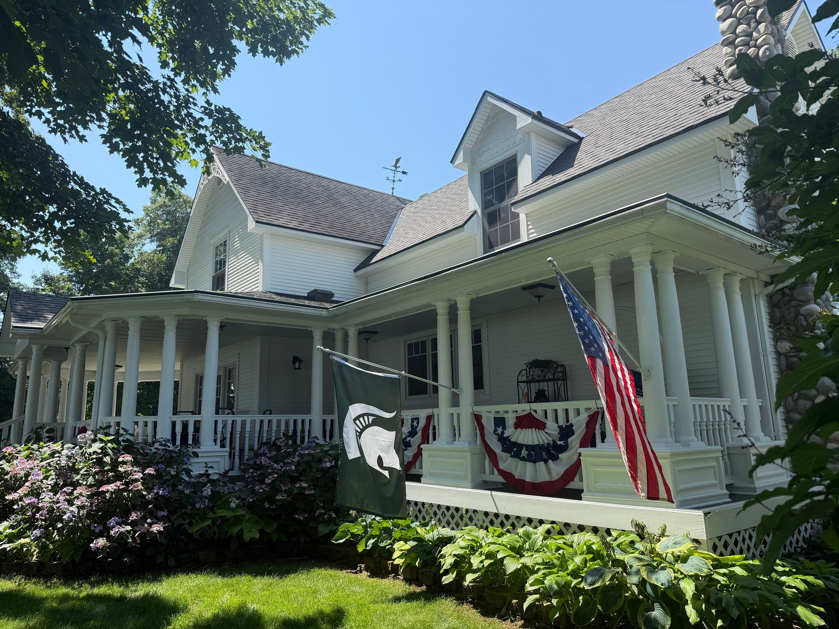 Gutter Helmet Installation for a Traverse City Residential Property by Rainbow Seamless Systems