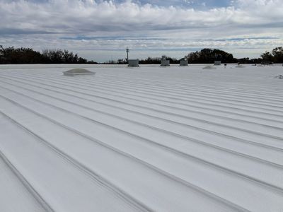 Sarasota Industrial Warehouse Metal Roof Silicone Coating Restoration