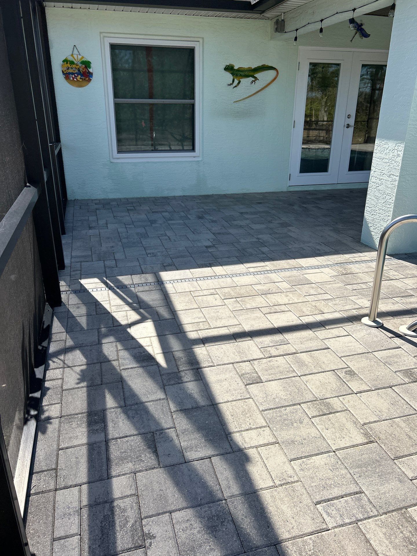Natural, 2 Coats Gray/White Pavers by Wizard Wash