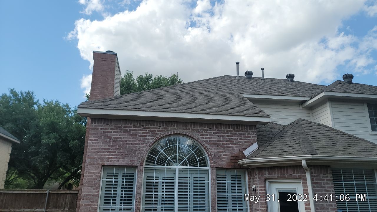 Insurance Claim Roof and Gutters using Owens Corning Oakridge Driftwood by Tex-Line Roofing