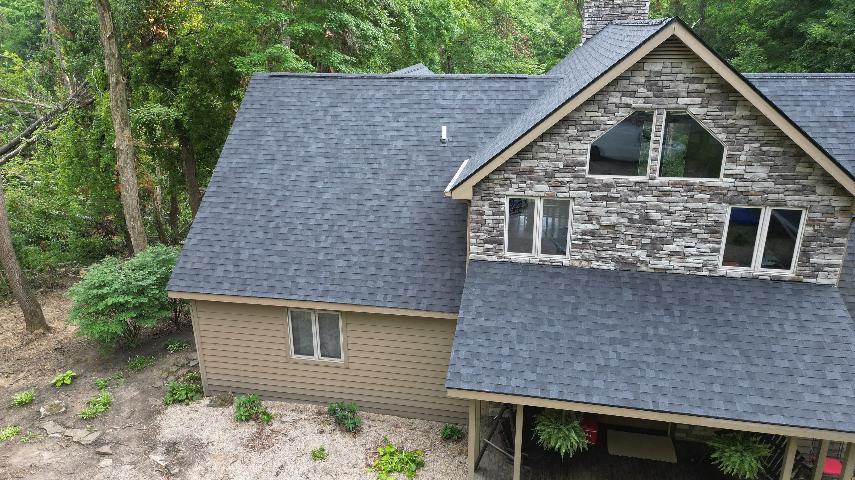 Residential Roofing Installation using Duration Series Shingles - Onyx Black by RoofX 