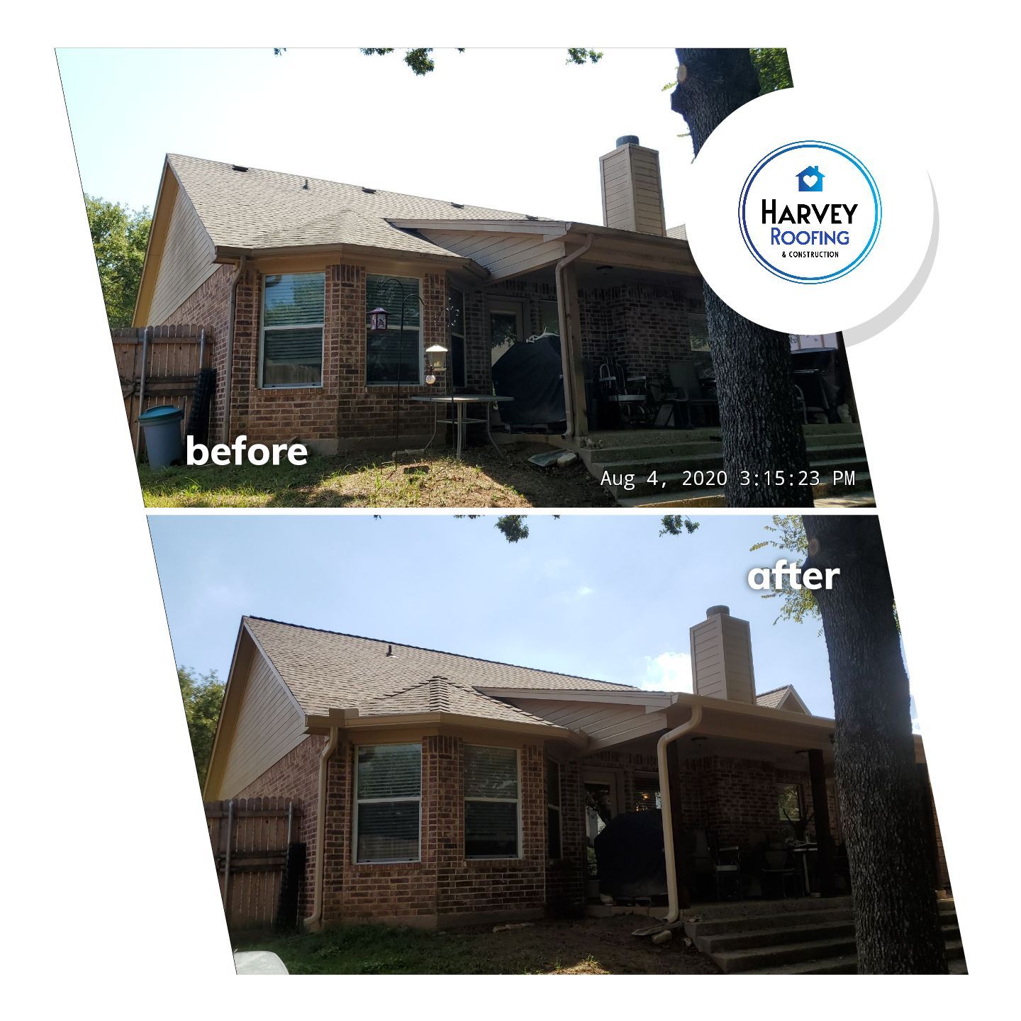 Residential Roofing Installation using ATLAS StormMaster Shake by Harvey Roofing & Construction