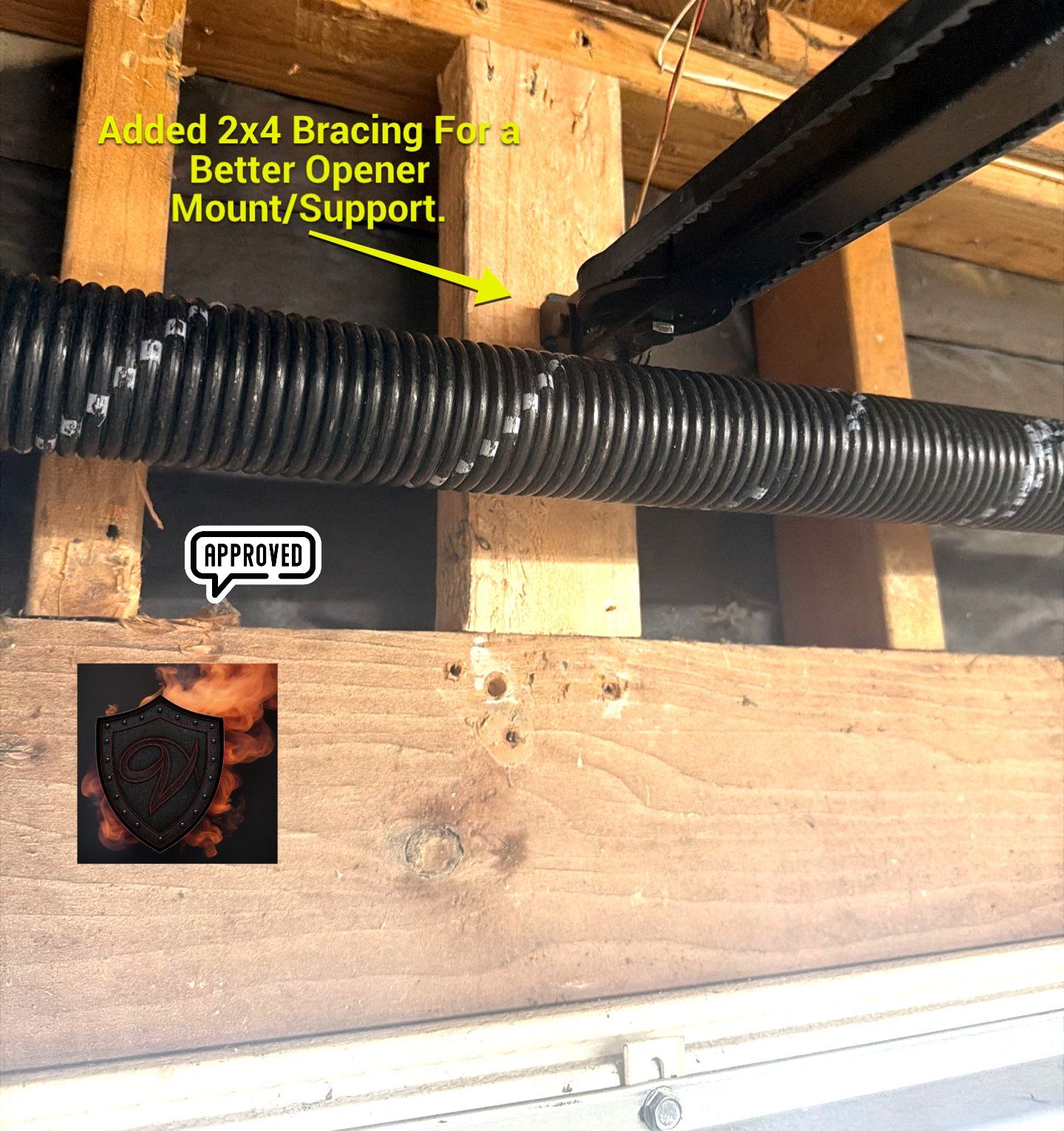 Single spring replacement and track reset and alignment in Danville, CA by Valiant Garage Door