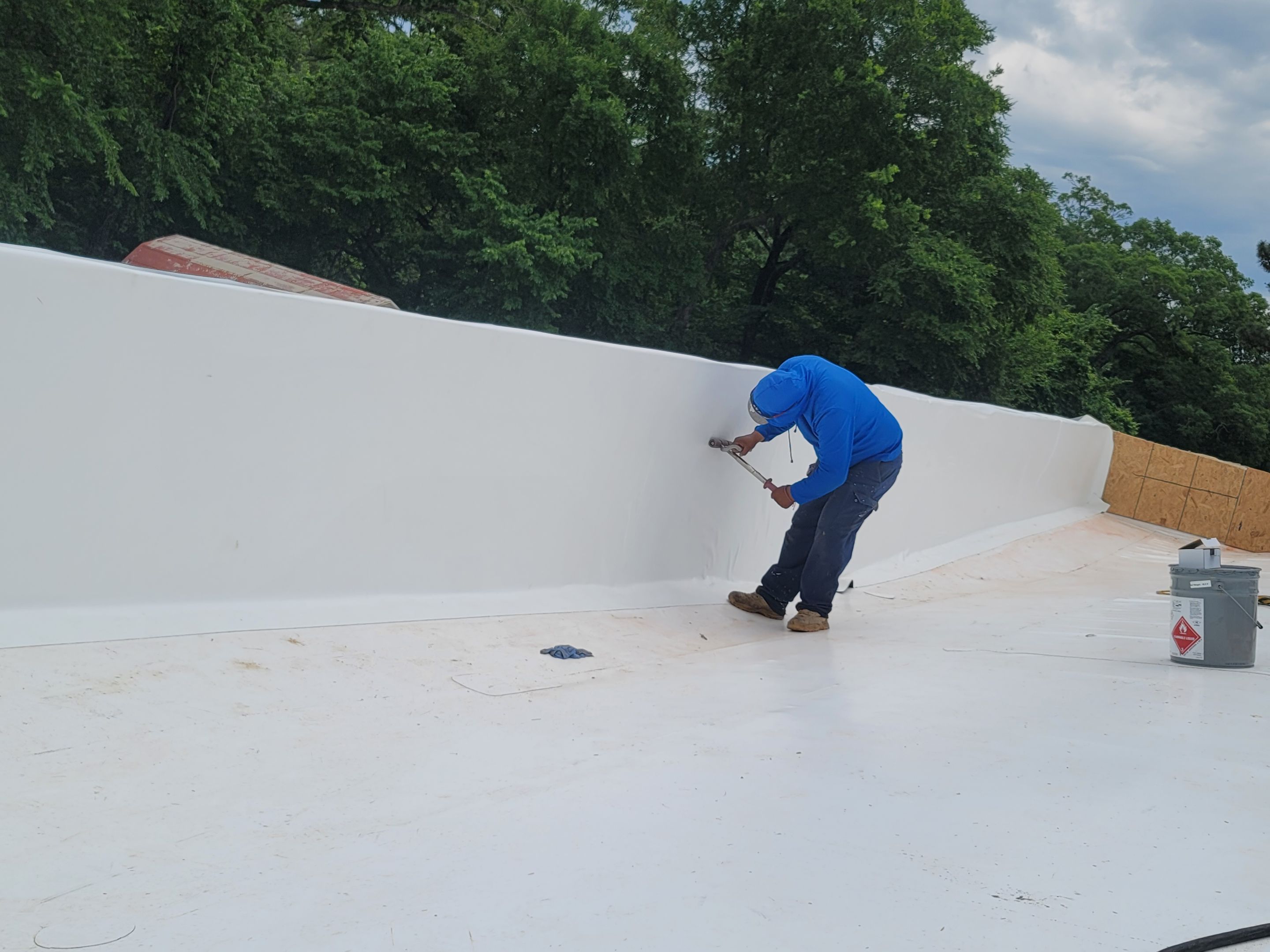 Choctaw Nation Healthcare Center - White Building by Hostetler Roofing