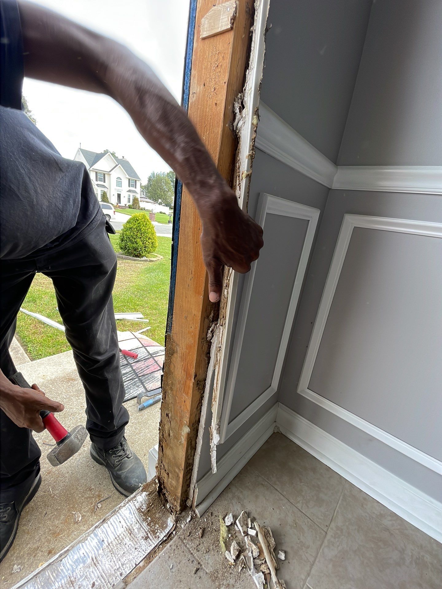 Exterior Installation using Transom Window & Door by A1 NERDY HOMES LLC