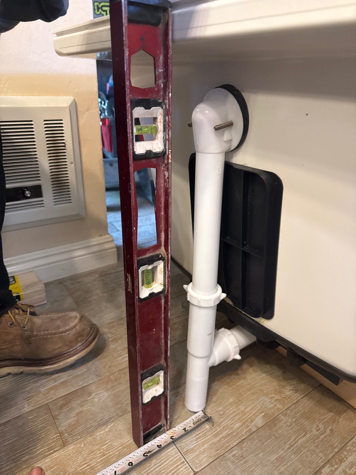 Shower Tub Installation with Underground Plumbing by Us Plumbing 