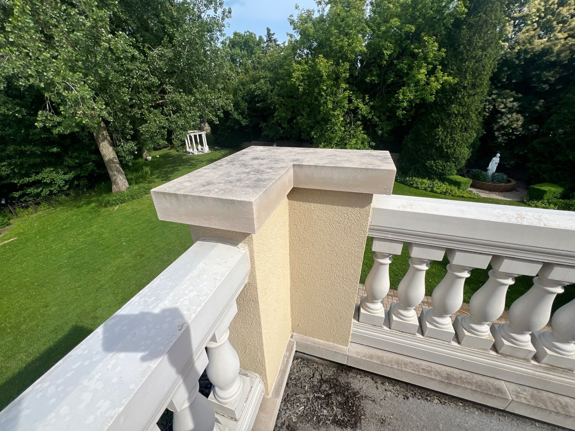 concrete cleaning using Algaecide, soft wash soap by Northern Power Washing LLC.