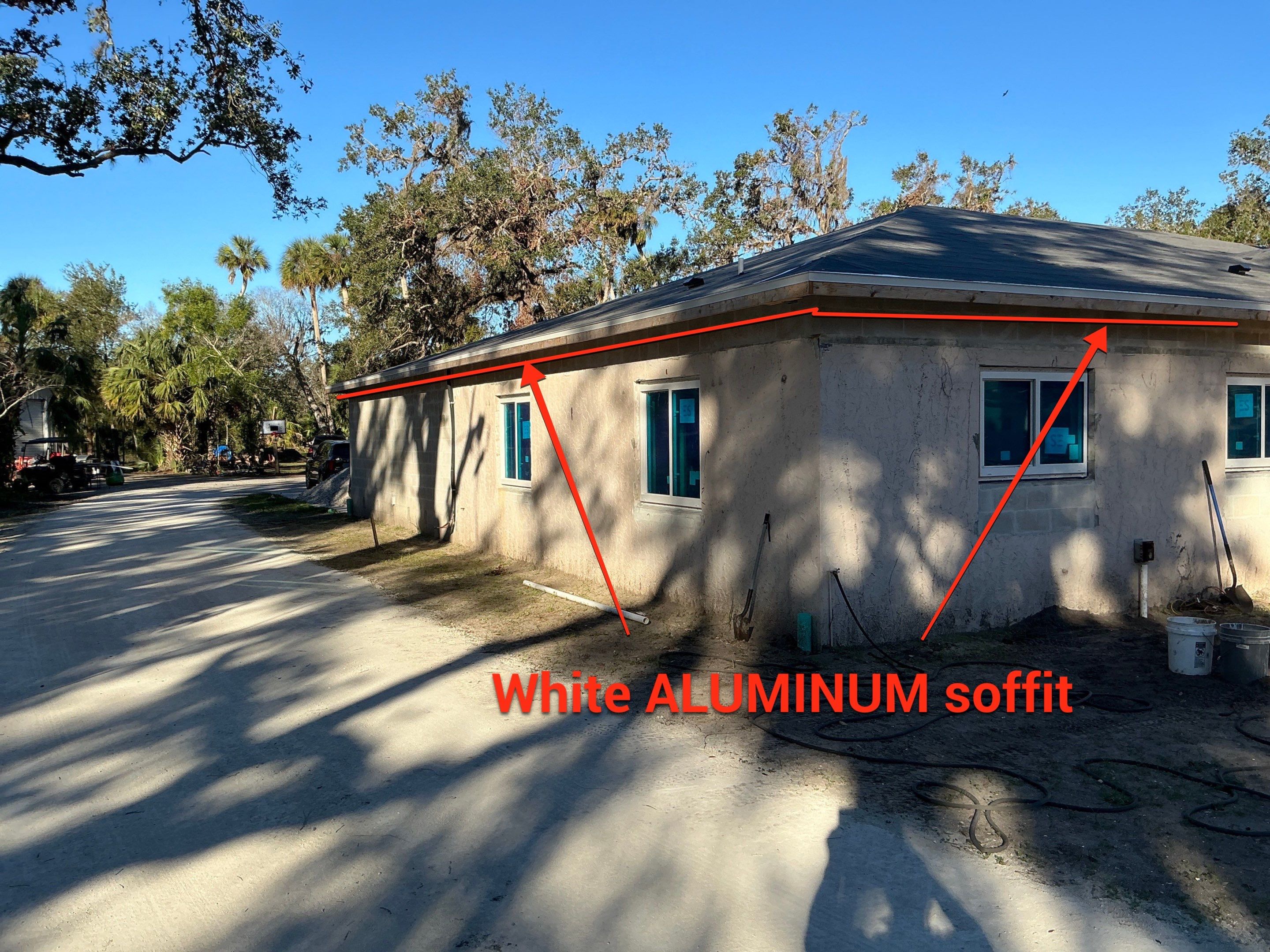 White Aluminum Soffit and Fascia Project in Bradenton FL by Gutter Professors
