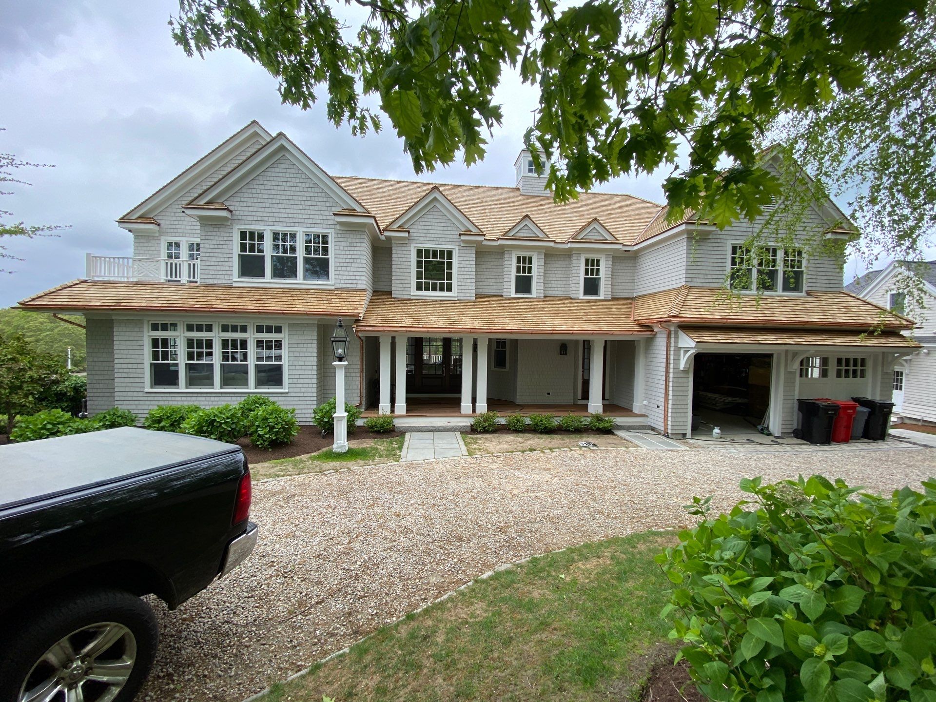 Half Round Copper Gutter Installed in Mashpee, MA by Gutter Pro Enterprises
