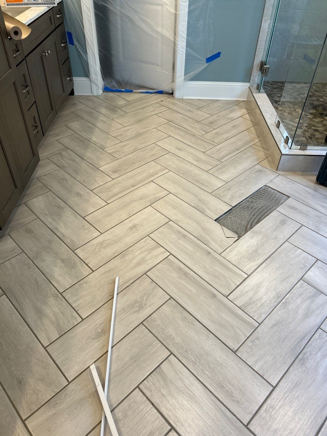 Master Bath Tile Repair  by Footprints Floors of Nashville