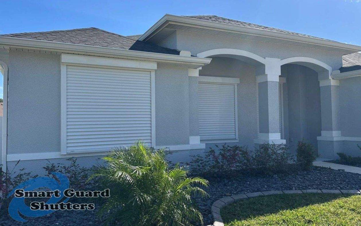 Hurricane Protection in White by Smart Guard Shutters