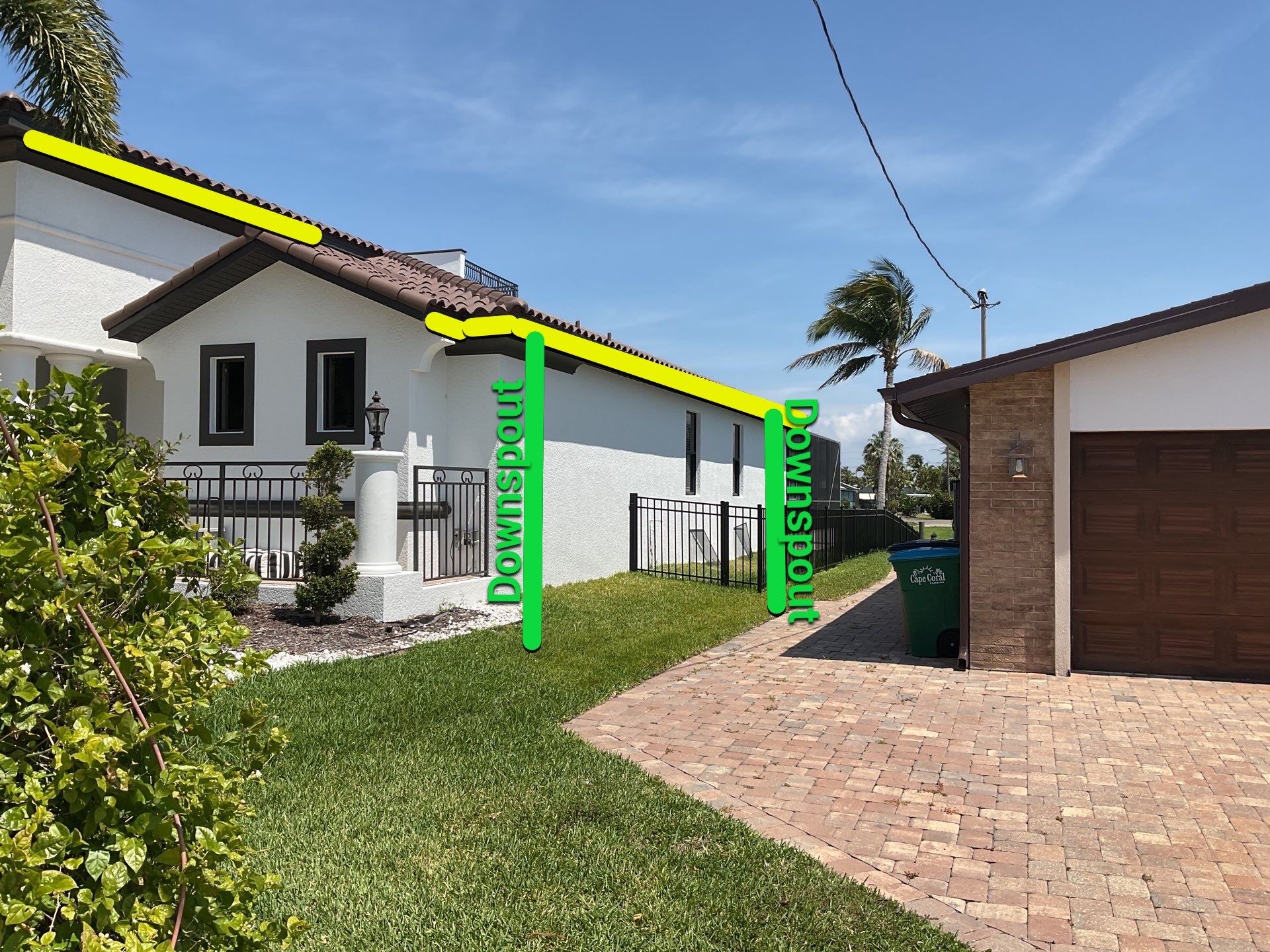 Stylish seamless gutters in Cape Coral FL by Gutter Professors