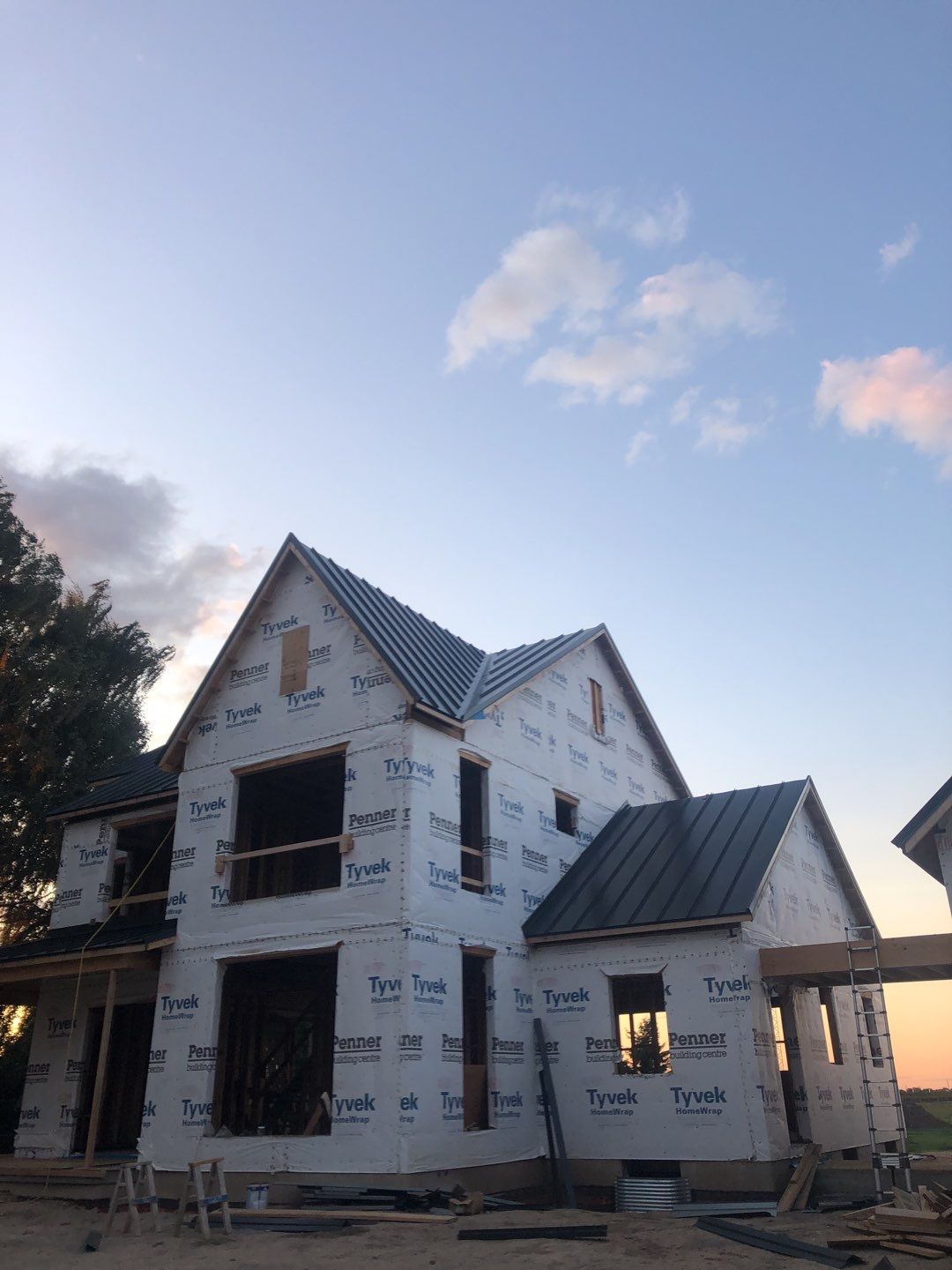 New Home Construction using 16" Standing Seam Panels by Jay Carter Roofing & Sheet Metal