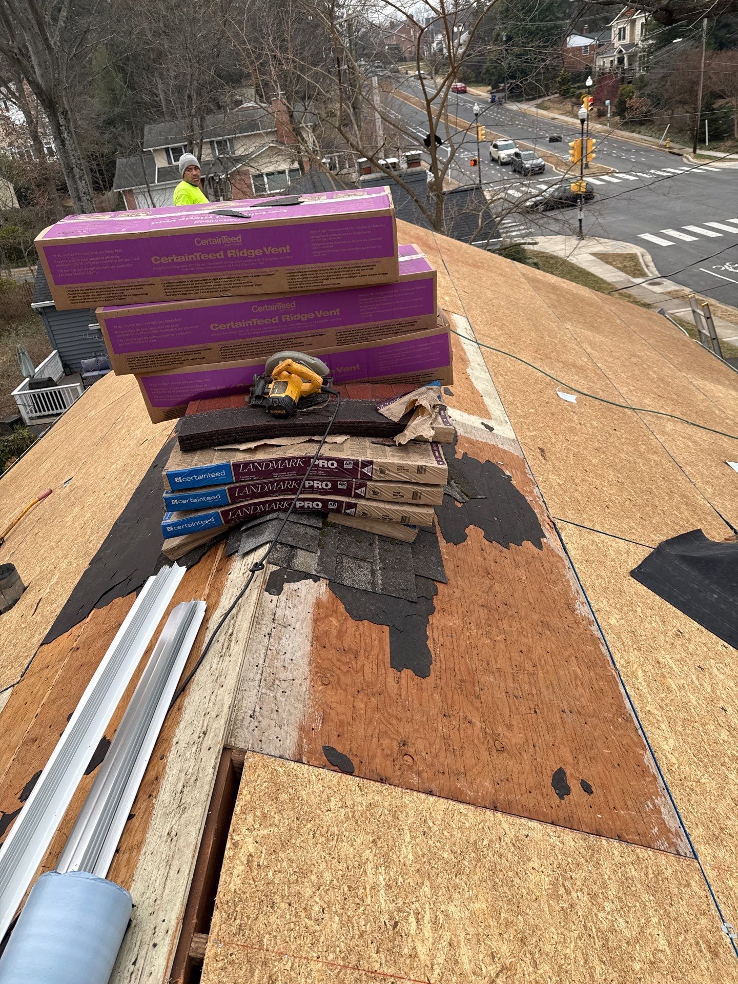 Arlington :Residential Roof Replacement with CertainTeed Landmark Pro in Max Def Red Oak  by RM Banning, Inc.