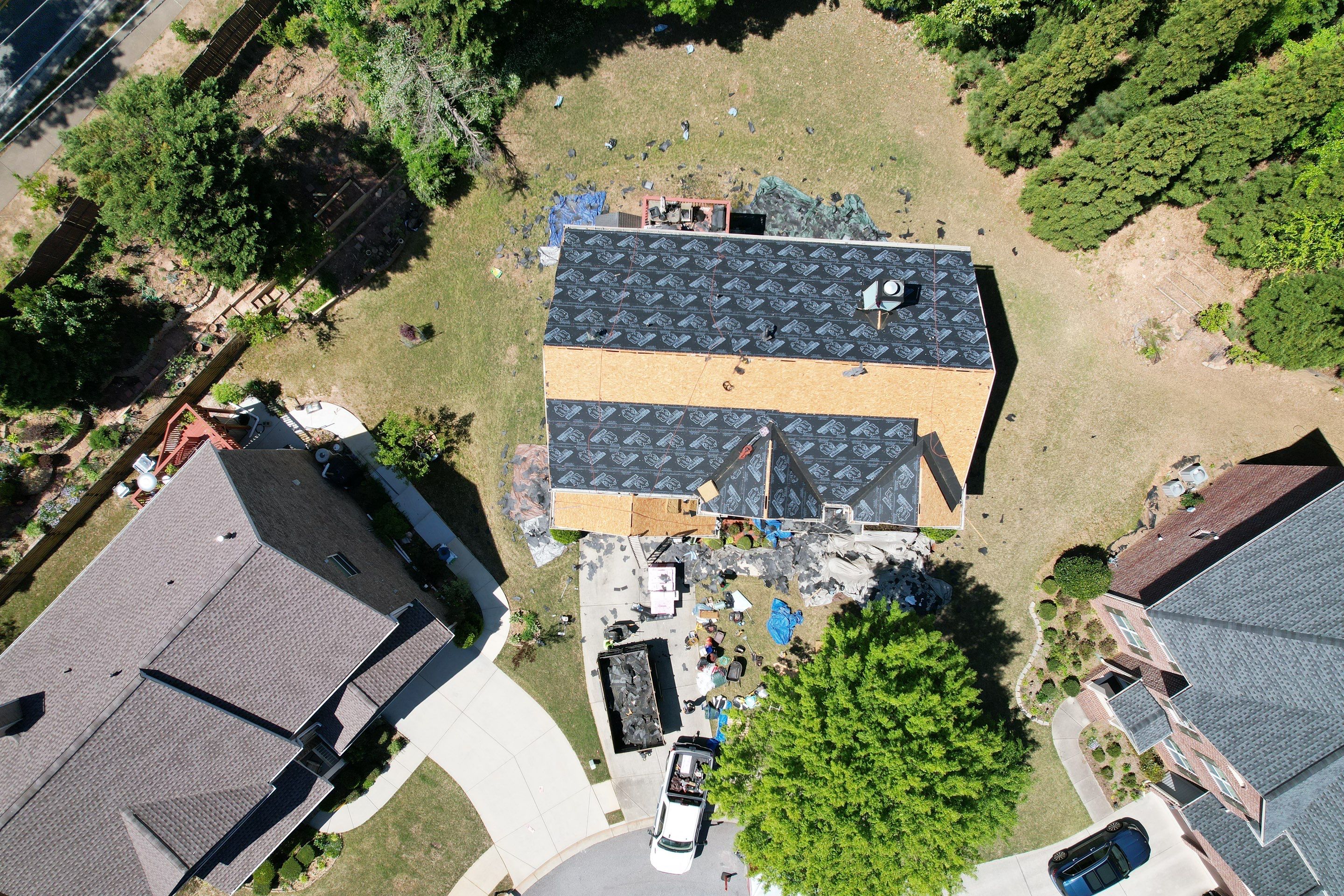 Residential Roofing Installation using Owens Corning Onyx Black by Inspector Roofing and Restoration