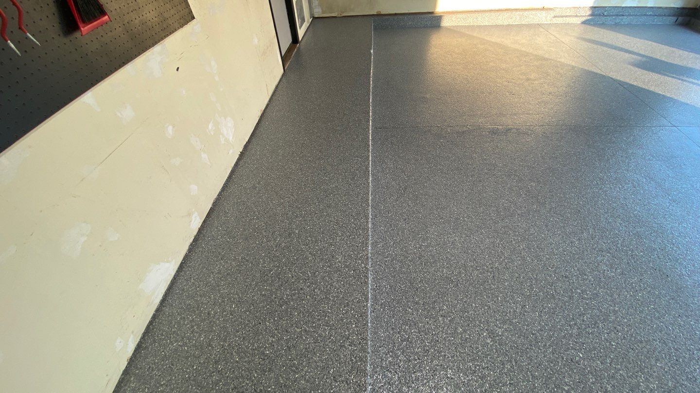 Garage Floor using Granite by Your1DayFloor.com