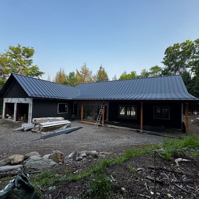 New Home Construction using 16" Standing Seam Panels