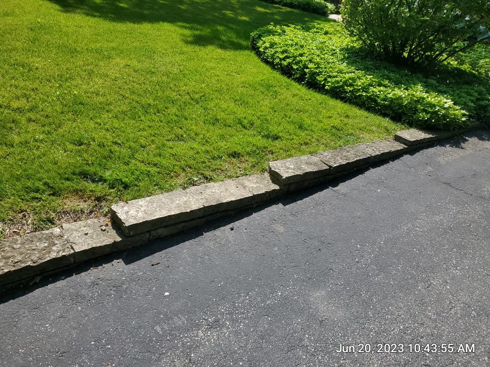 natural stone cleaning using Algaecide, soft wash soap by Northern Power Washing LLC.