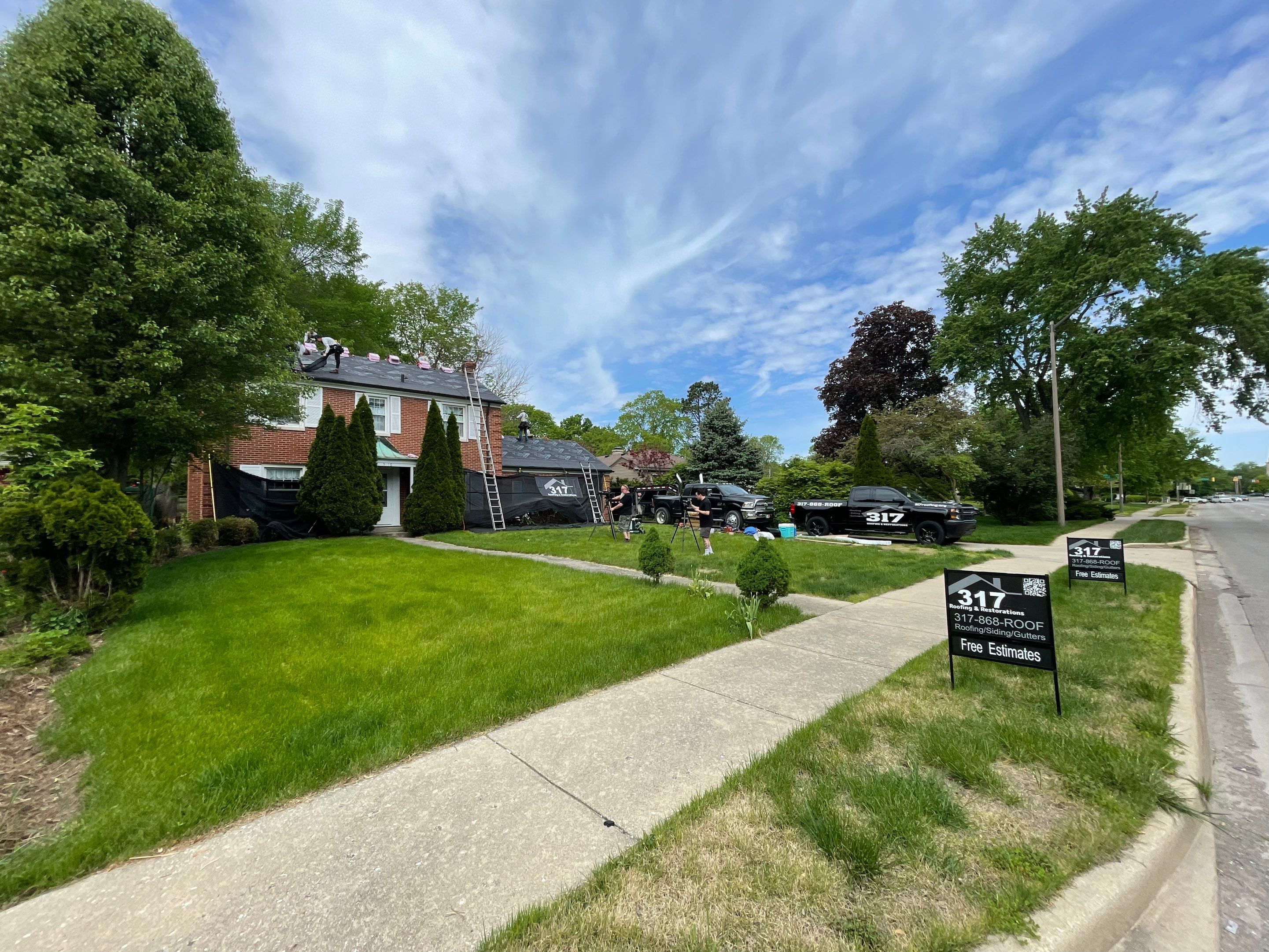 Oakridge Onyx Black and Black Gutters by 317 Roofing & Restorations