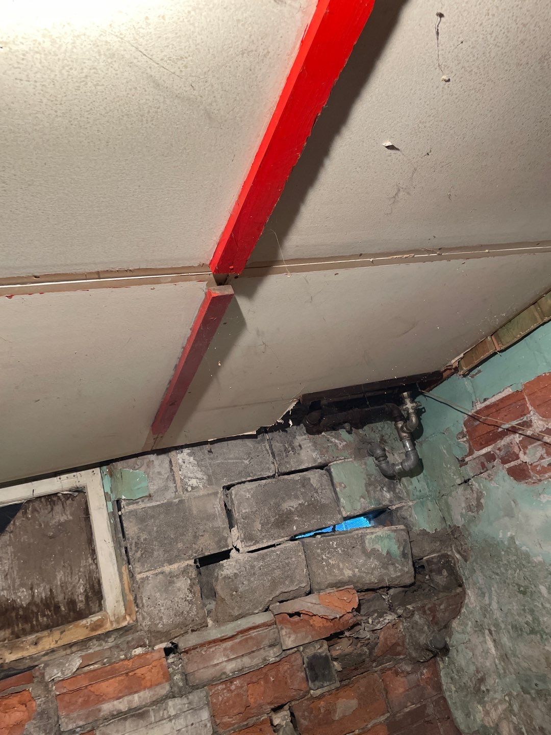 Wall repair with Fortress Invisibeams by ACE Waterproofing & Basement Solutions