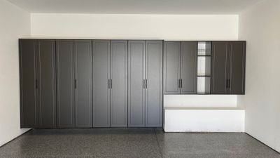 Pamela B. upgraded her garage with cabinets