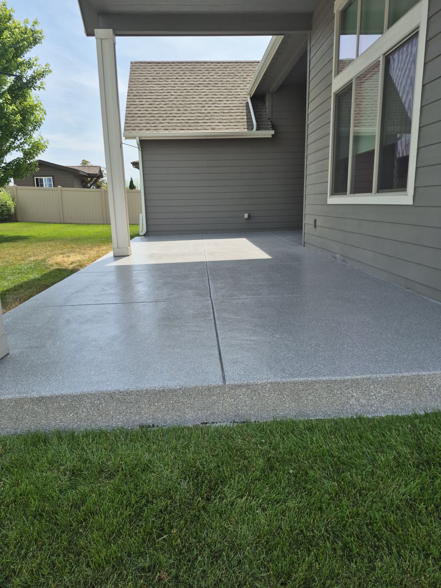 Patio Transformation using Turquoise Hybrid by Croc Coatings, LLC
