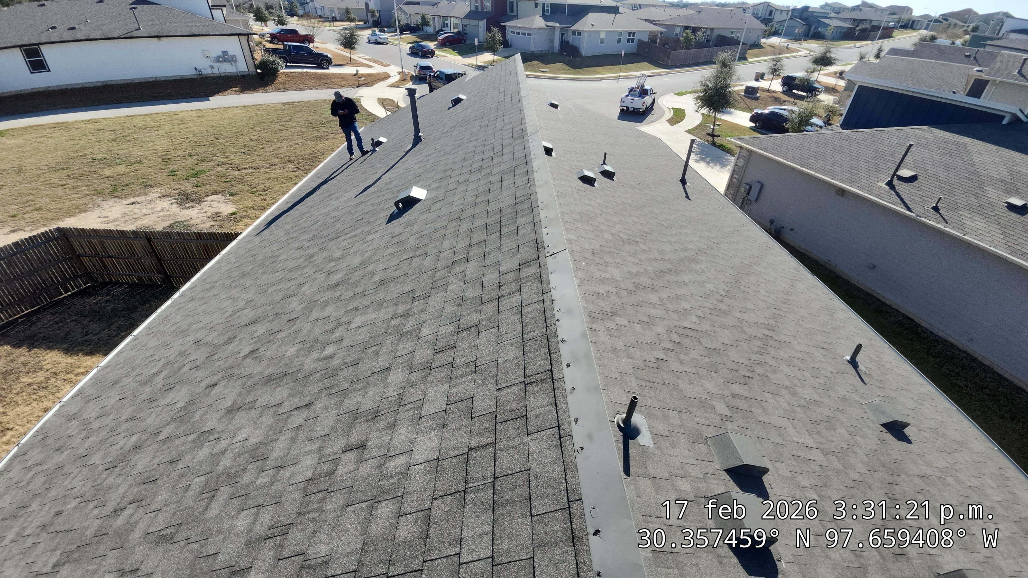 Full Asphalt Shingle Roof Replacement and Fence Restoration in Austin by Caliber Restoration LLC