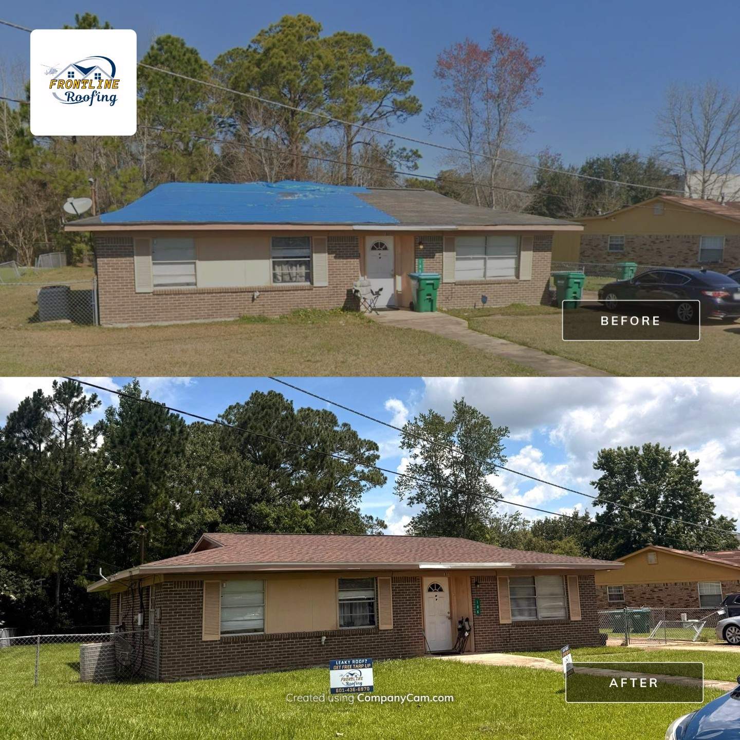 Full GAF HDZ Hickory Shingle Roof Replacement in Gulfport by Frontline Roofing