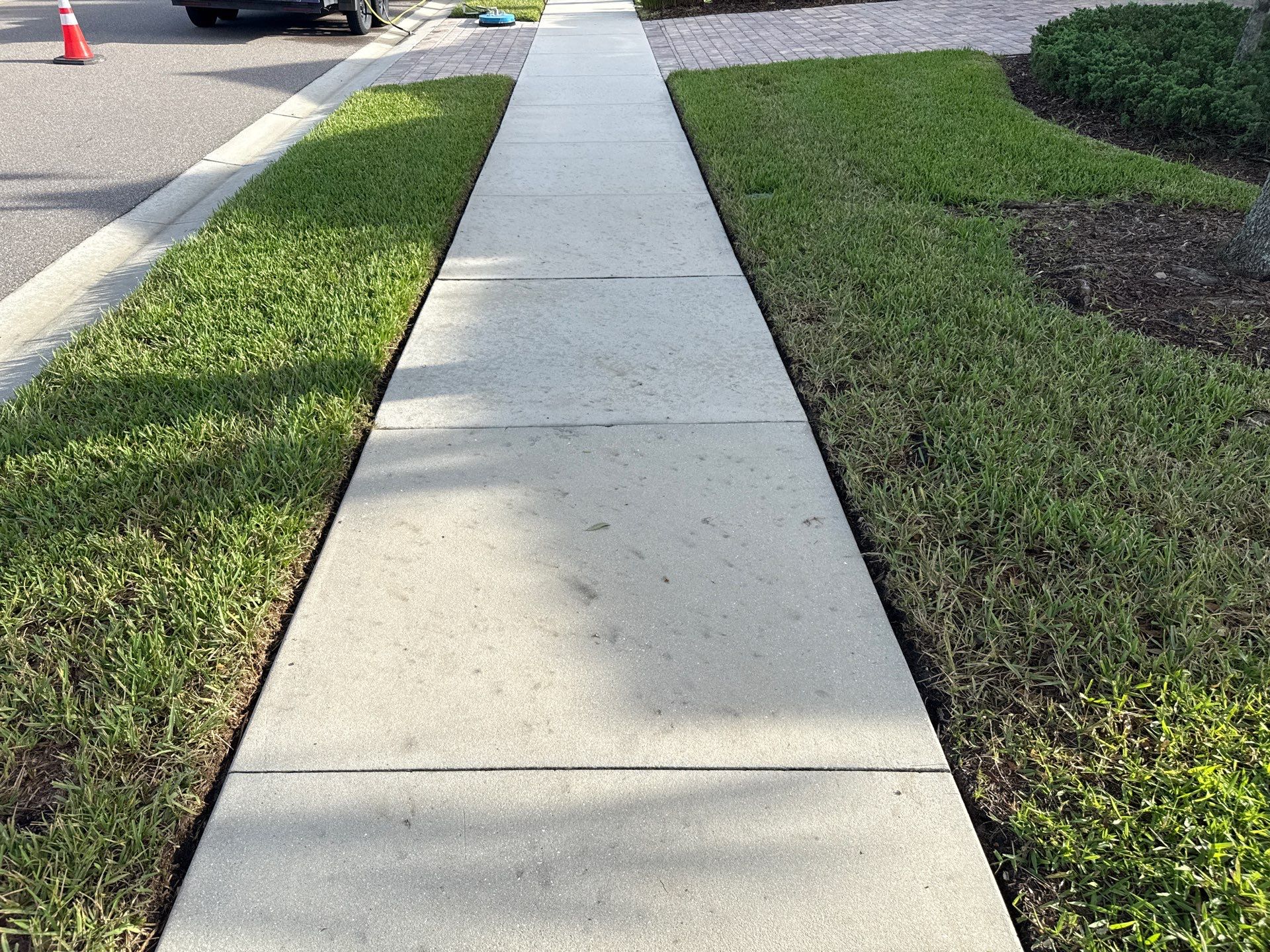 Paver Driveway & Sidewalk Cleaning – Del Webb Community, Lakewood Ranch, FL by Sunshine AquaWash