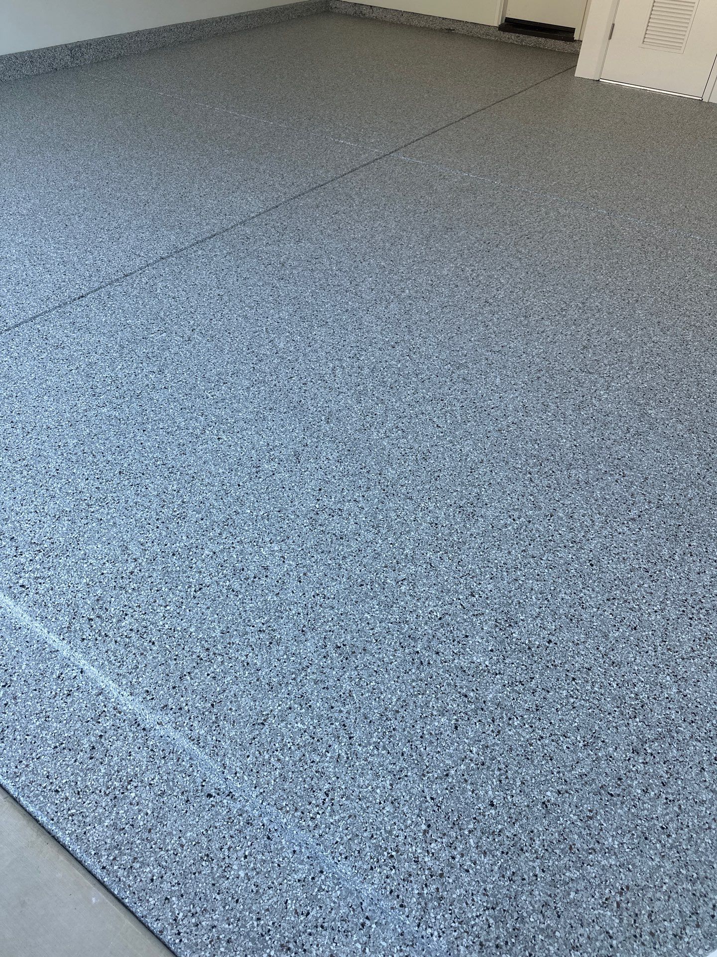 San Luis Obispo Garage Floor Polyurea Coating with Coyote Chips by MGP Coatings