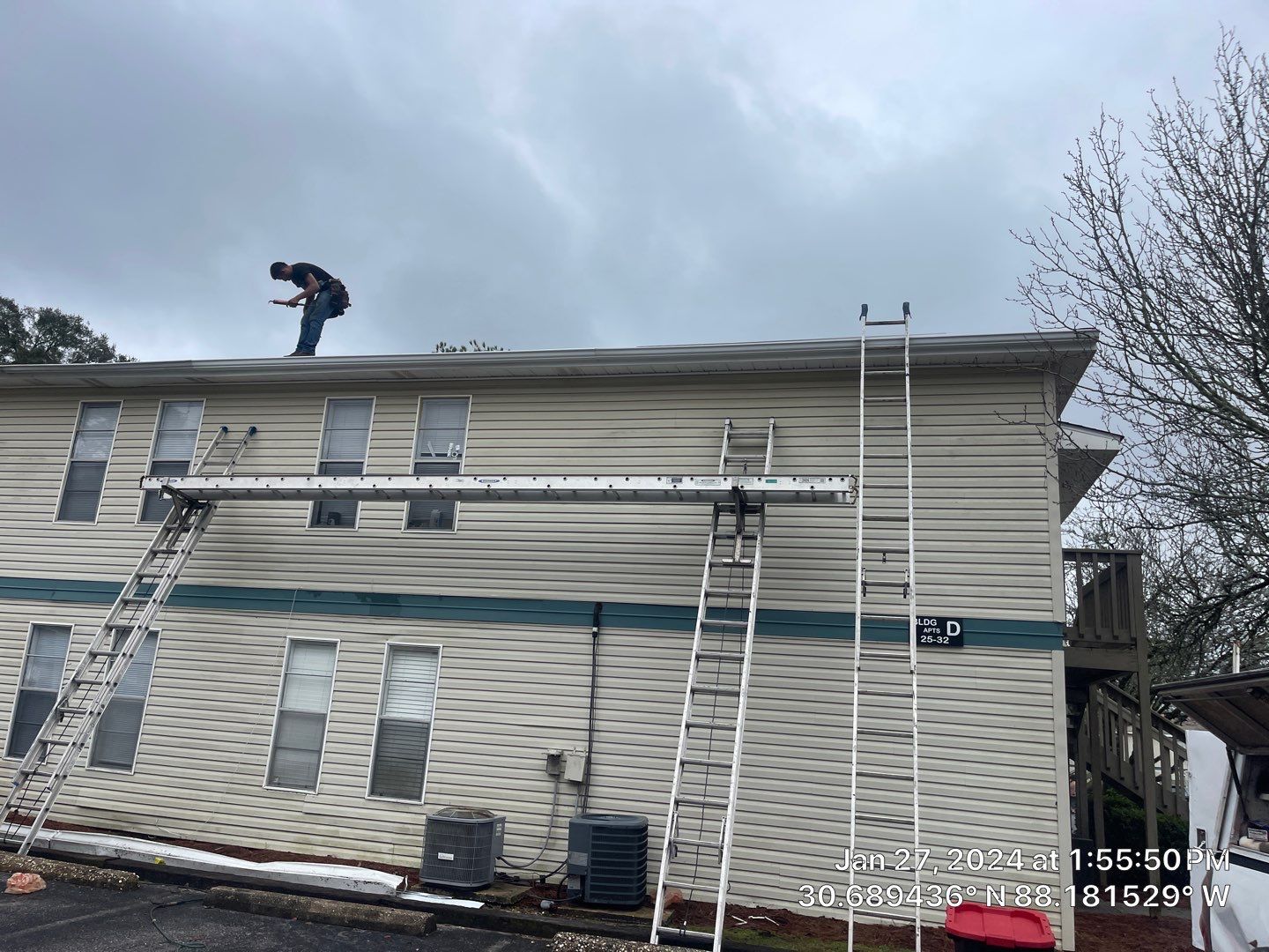 Robin Woods Apts. Bldg. D - Exterior Repairs by American Roofing & Construction LLC