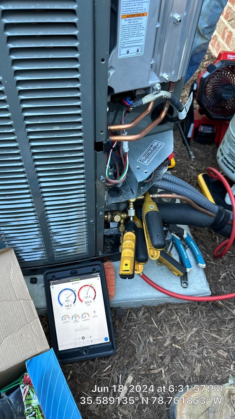 2 Trane XV20i Split System Install by Nick's Mechanical LLC.