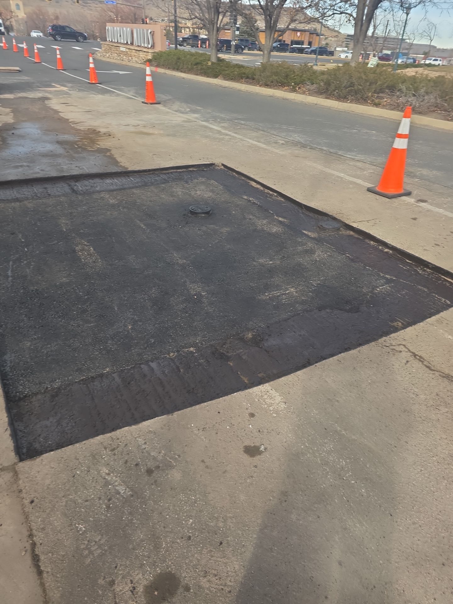 Asphalt Patching for underground project Colorado Mills by DMH Site Services
