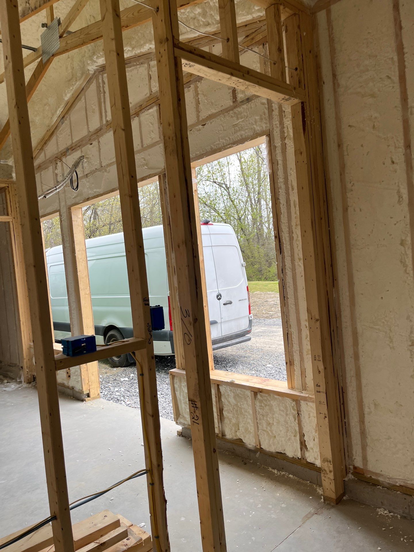 New Construction using open cell spray foam by NYS Foam & Energy