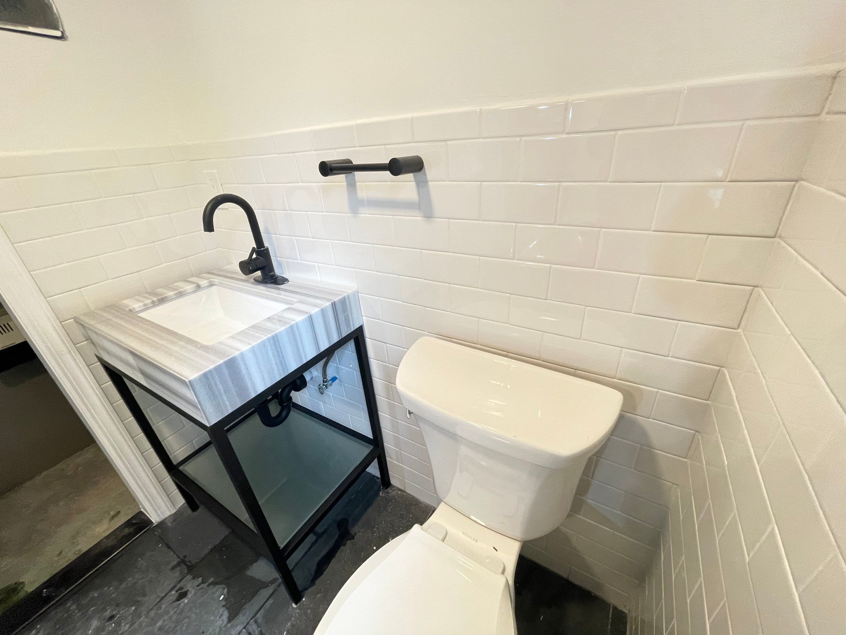 Basement Remodel using Tile by Home Concepts Construction