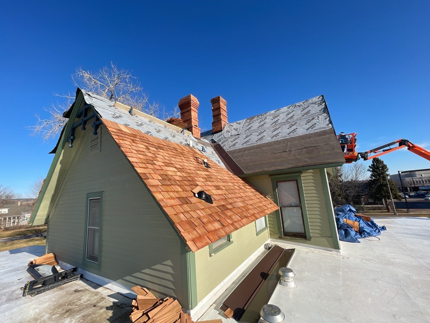 Rapid City Historic Building Receives New Cedar Shingles by Weather-Tite Exteriors LLC