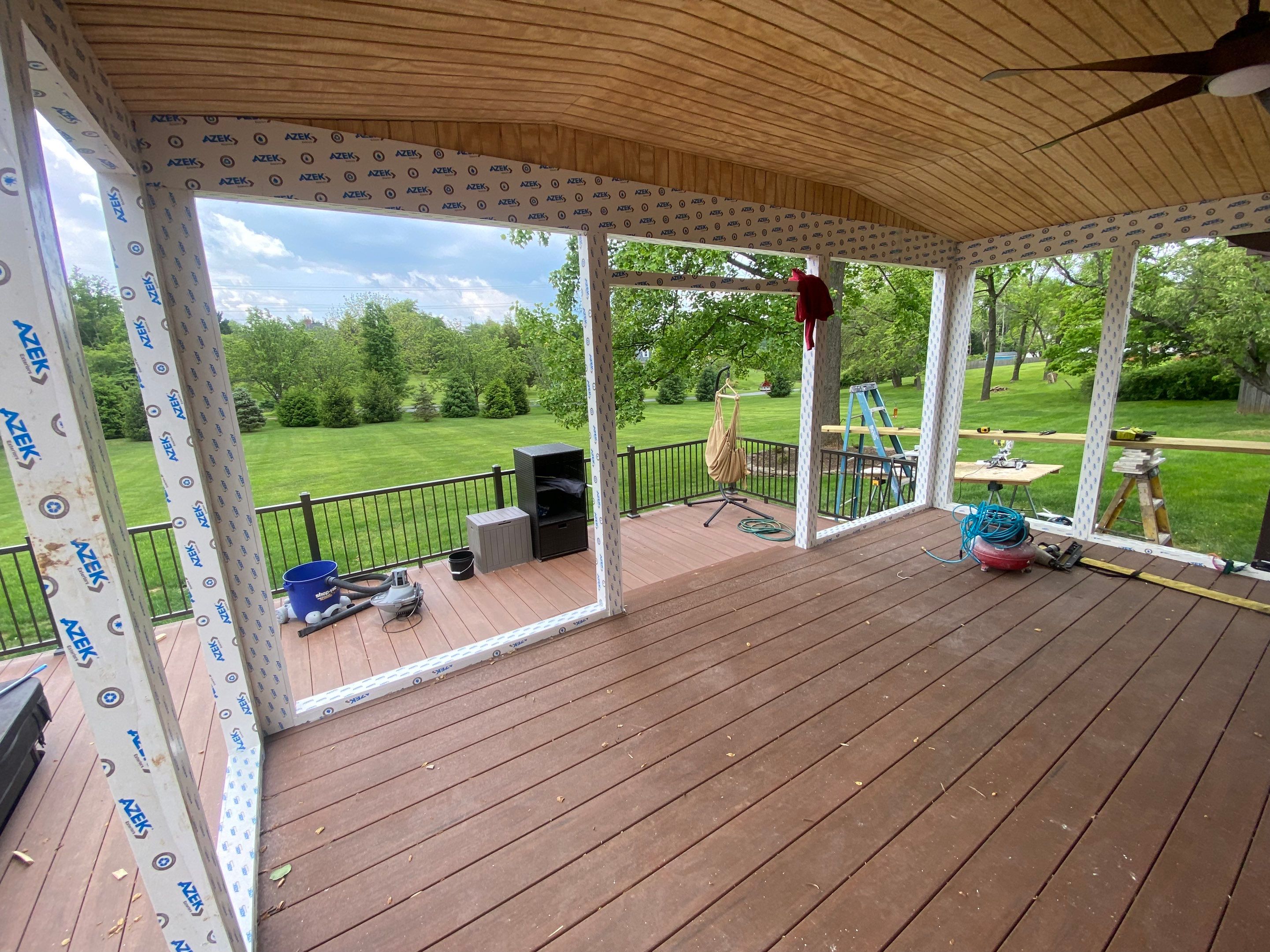 Deck/Screen porch Transformation using Timbertech by The Smet Companies, LLC