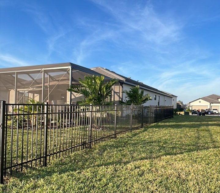 Aluminum Fence Installation using Black 3 Rail Aluminum Fence by Asap fence and gates, LLC