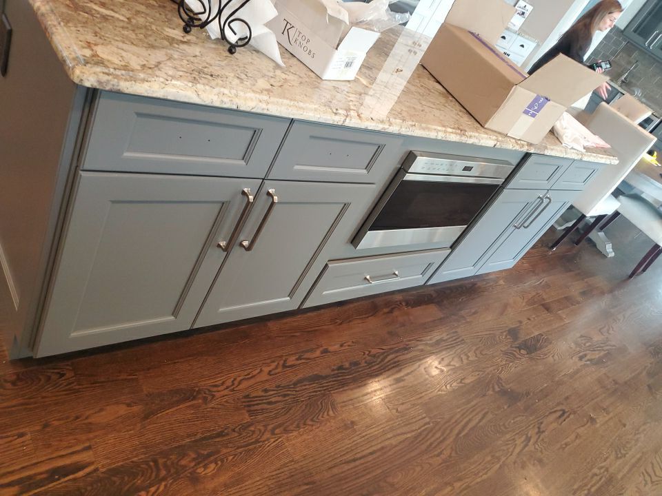 Kitchen Cabinets Refinished in Kendall Charcoal HC-166  by Spectrum Painting, LLC