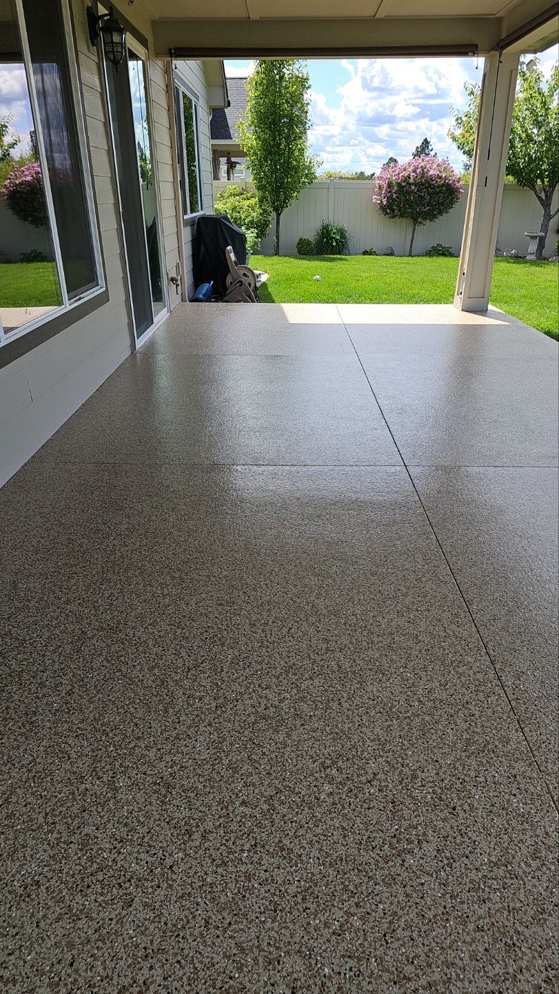 Patio Transformation using Pecan by Croc Coatings, LLC