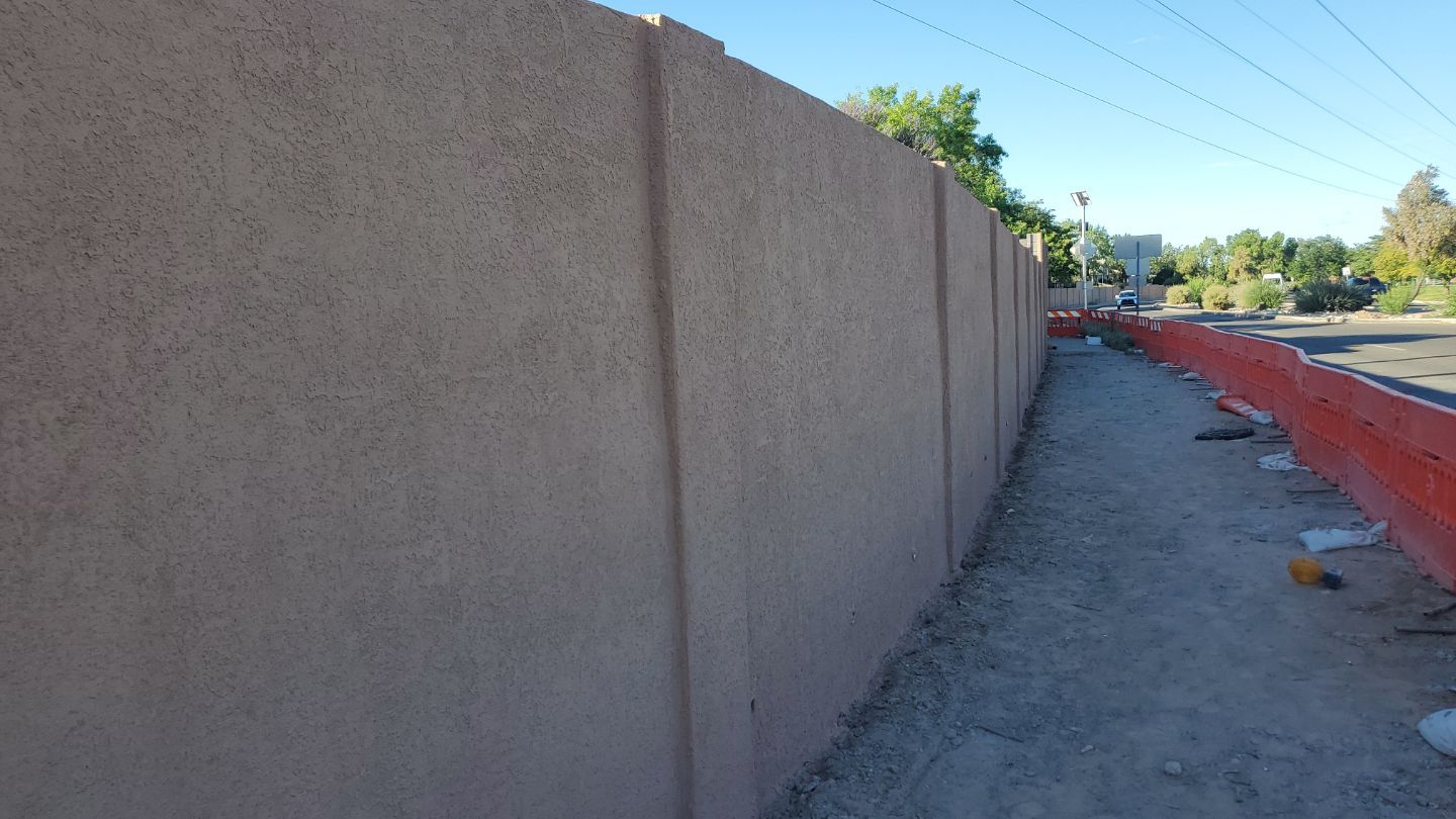 8' Commercial Block wall by Valley Fence Company
