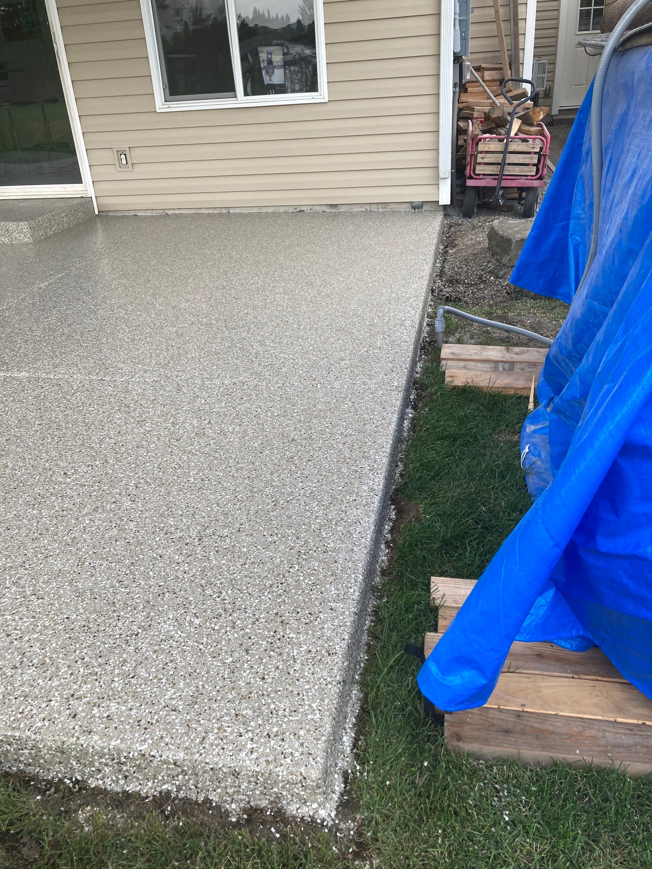 Patio and Walkway using Pebble Beach by Croc Coatings, LLC