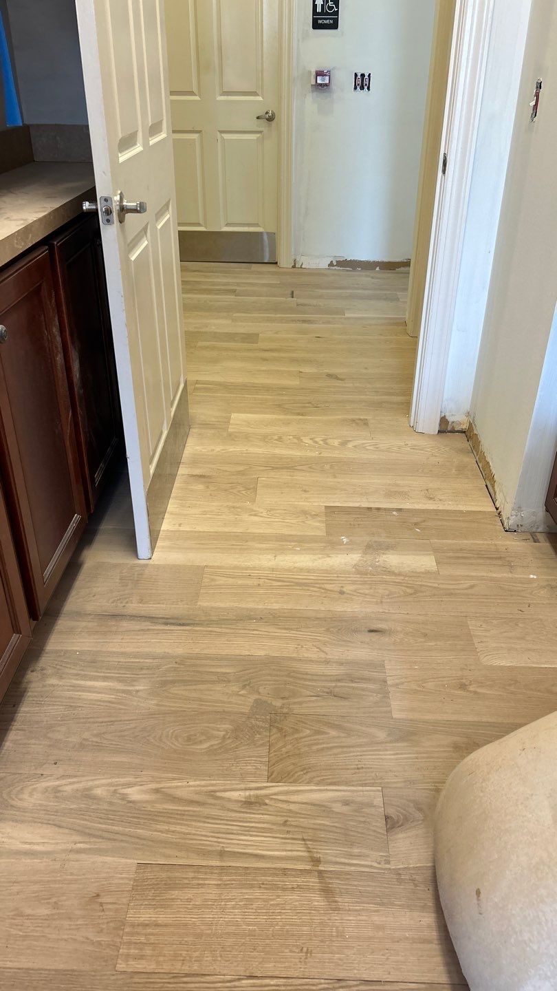 New hardwood floors for an office building by Footprints Floors of Nashville