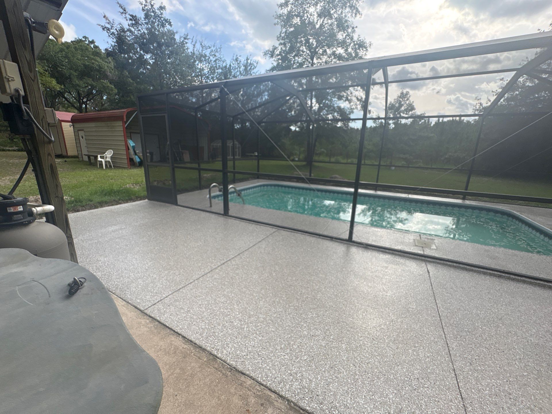 Pool Deck and Driveway in Pebble Beach by Cross Creek Concrete Coatings