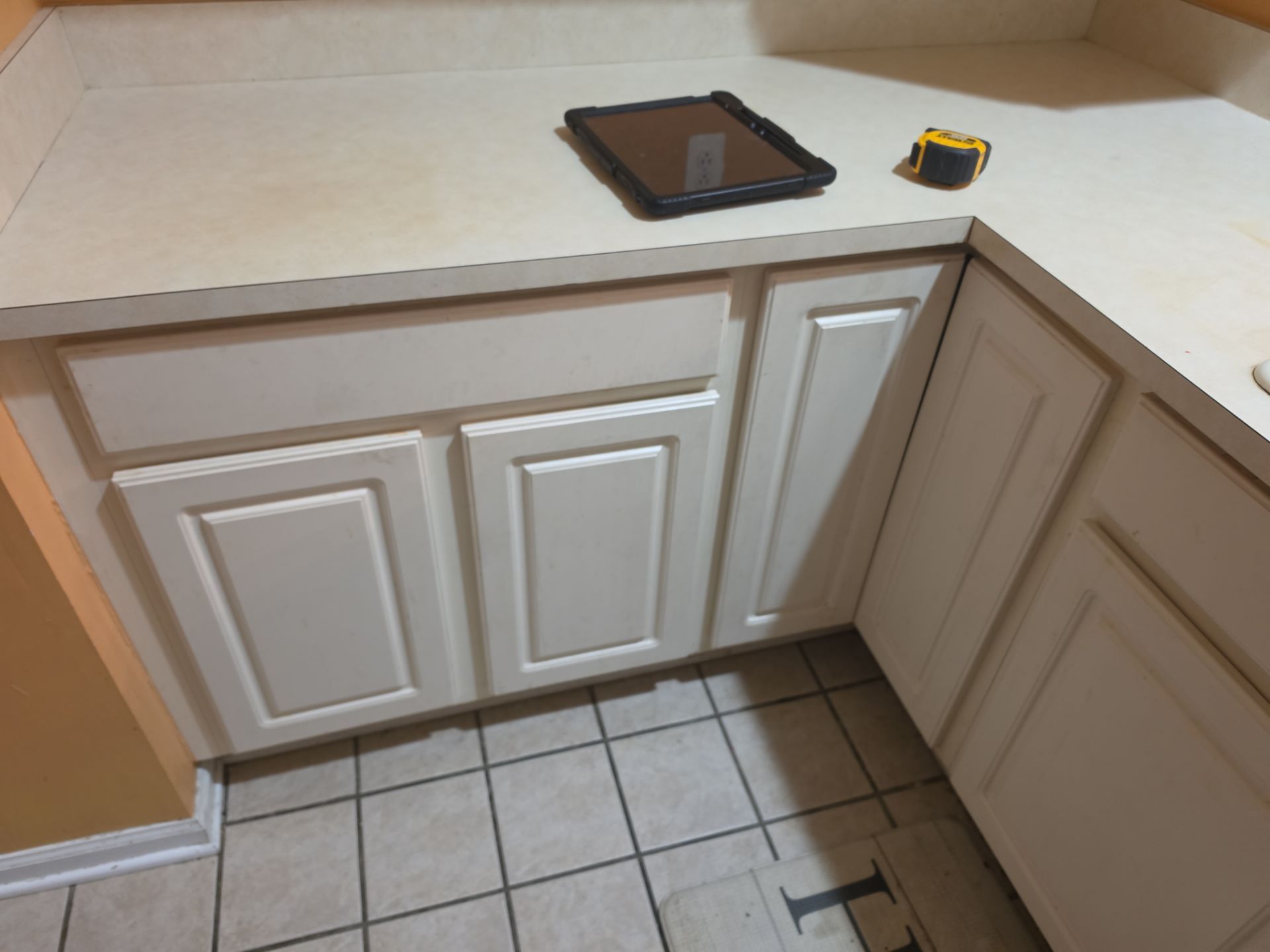 Modern Navy Blue Cabinet Refacing with Quartz countertop replacement in Harrison Township by Top Shelf Painter