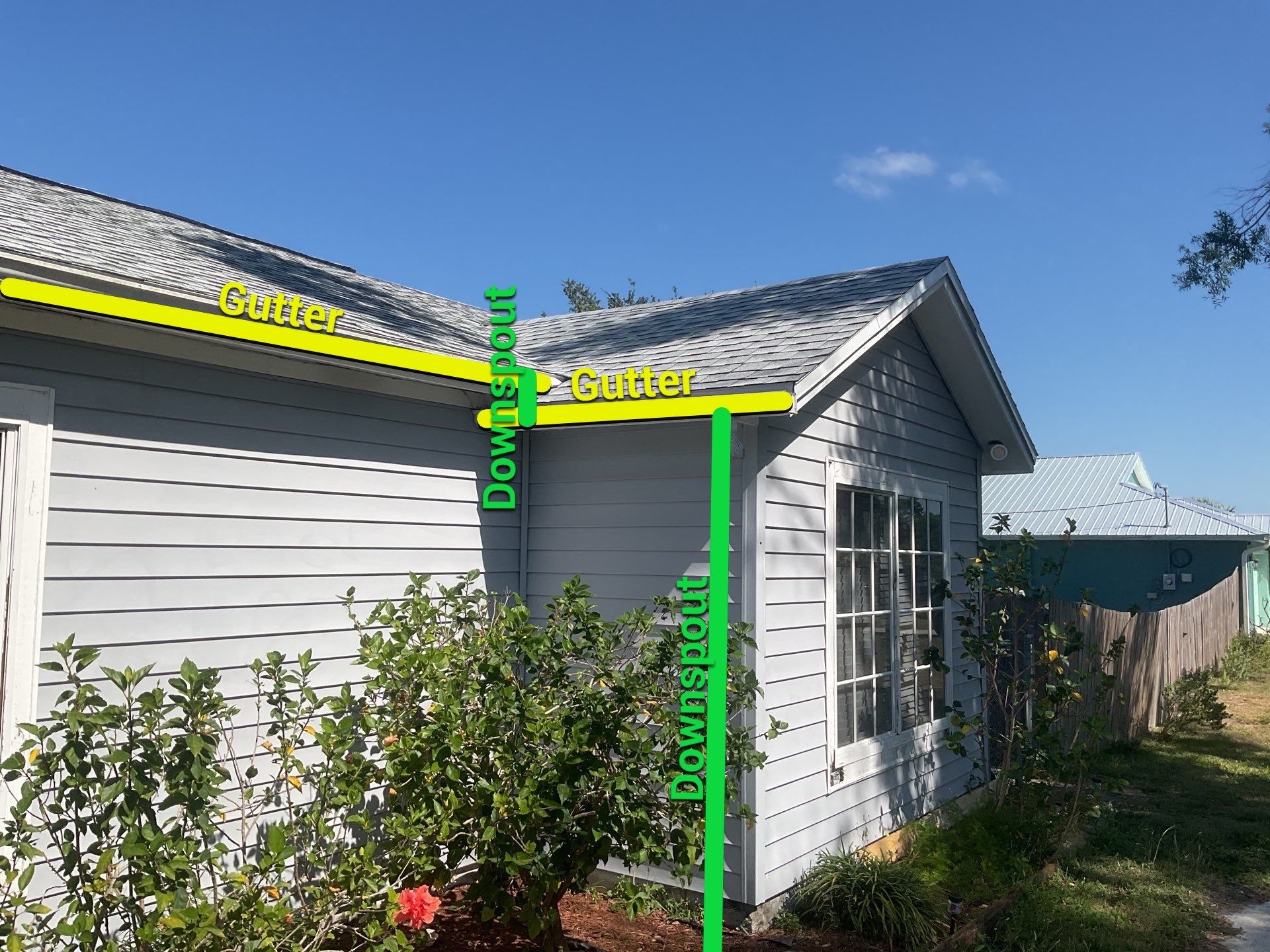 Aluminum Seamless Gutters using Splash Guard in Cape Coral FL by Gutter Professors