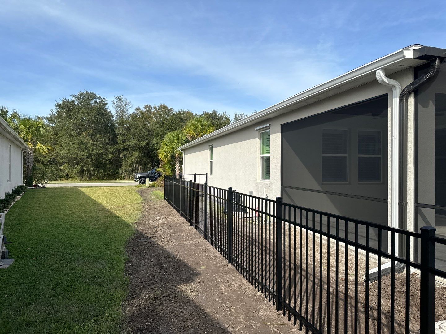 Aluminum Fence Installation using Black 3 Rail Aluminum Fence by Asap fence and gates, LLC
